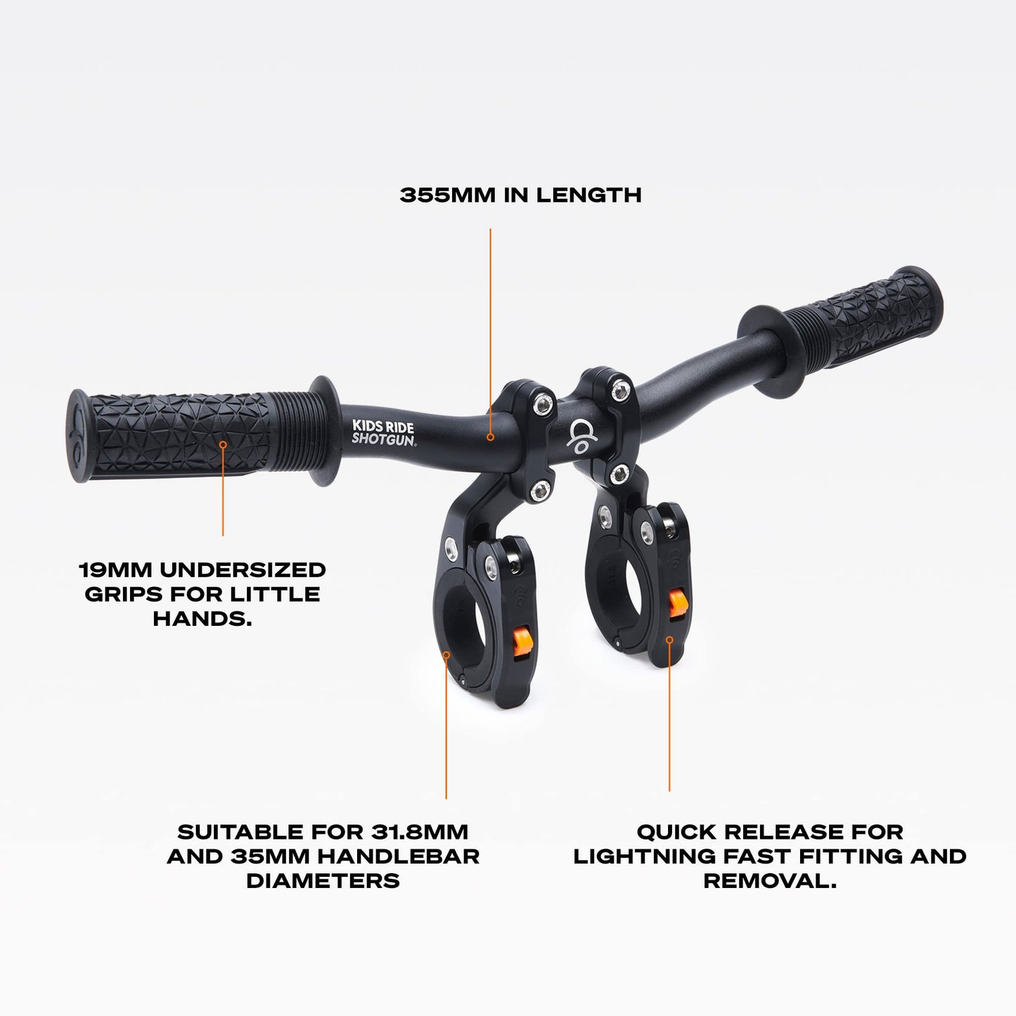 Kids Ride Shotgun Kids MTB Handlebar Attachment | Accessory for The Shotgun Mountain Bike Child Seat | Easy Fitting and Removal (Pro Child Bike Handlebar)