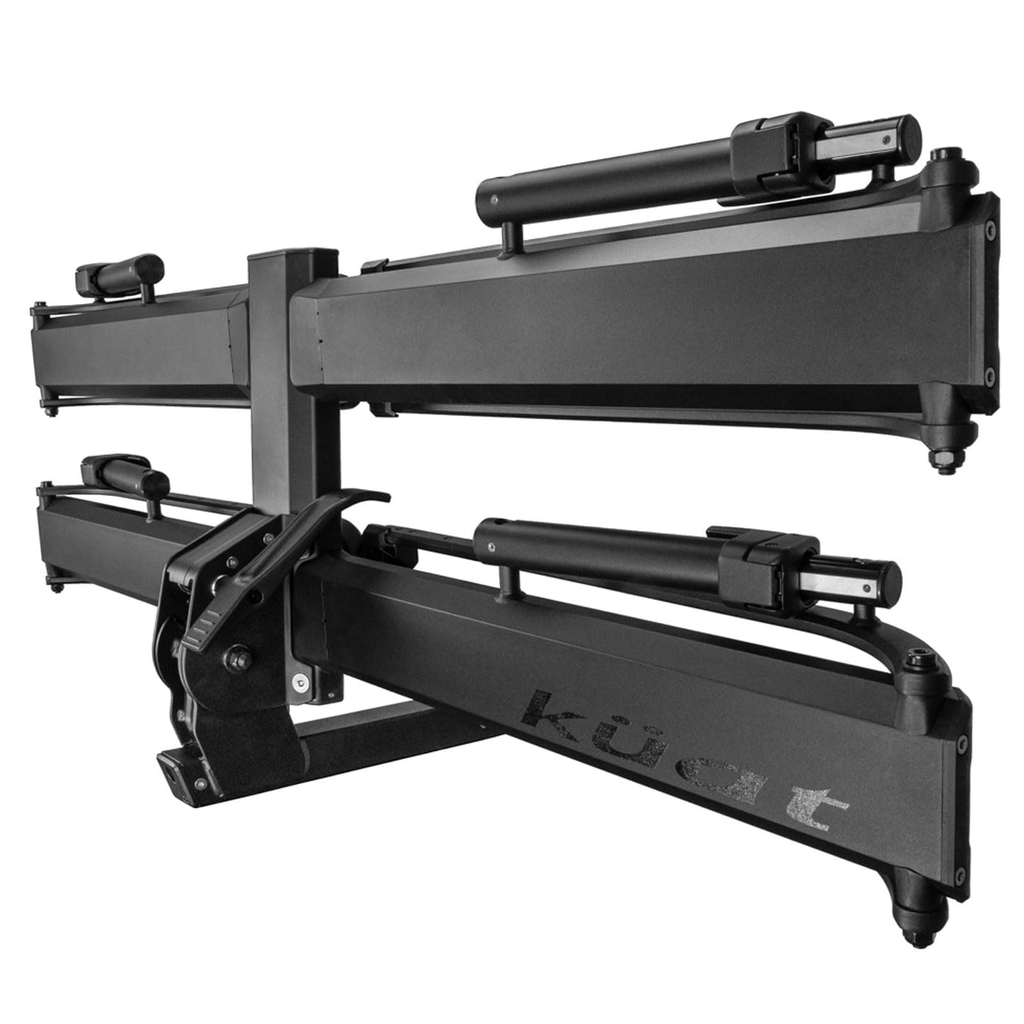 KUAT 2" Piston Pro Platform Rack - Secure Rugged Durable Portable Foldable Easy-to-Use No Frame Contact Dual Ratchet 2-Bike Hauling Platform with 5" Max Tire Width