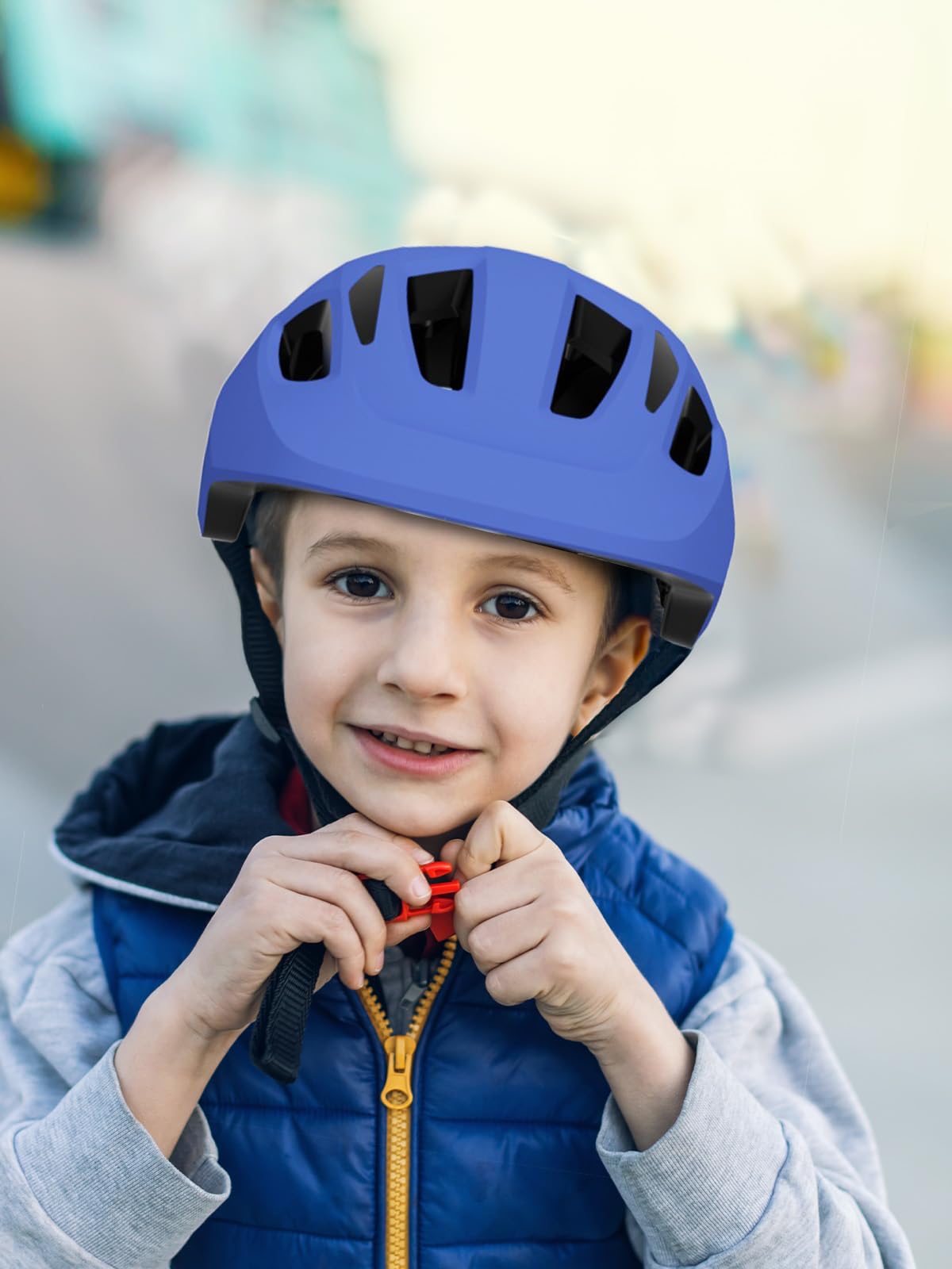XJD Toddler Helmet Kids Bike Helmet Baby Multi-Sport Adjustable Skateboard Helmet for Kids Boys Girls Infant Helmet Lightweight for Age 1 and Older (Blue, X-Small: 18.11"-20.08" / 46-51 cm)