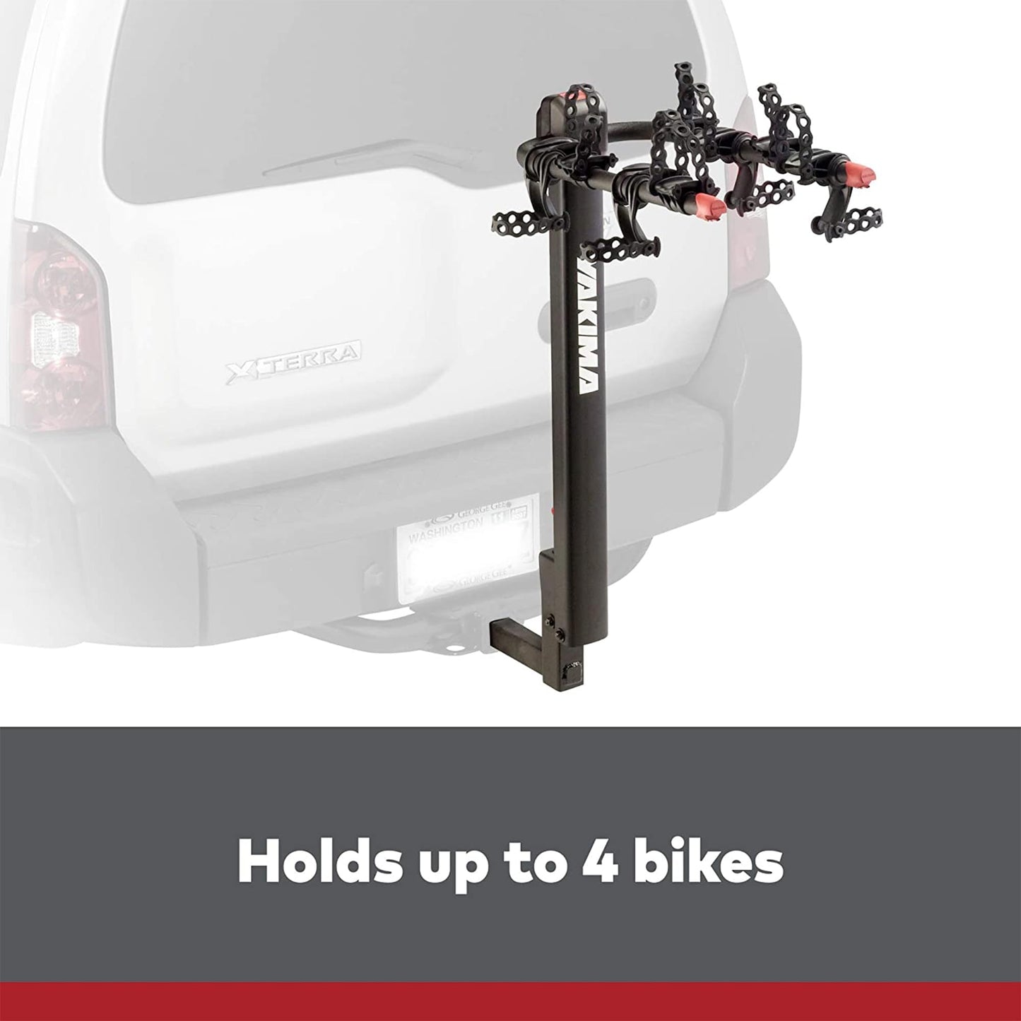 Yakima 4-Bike Hitch Mount Carrier, Tilting Bike Rack for Car/Truck/SUV, DoubleDown 4