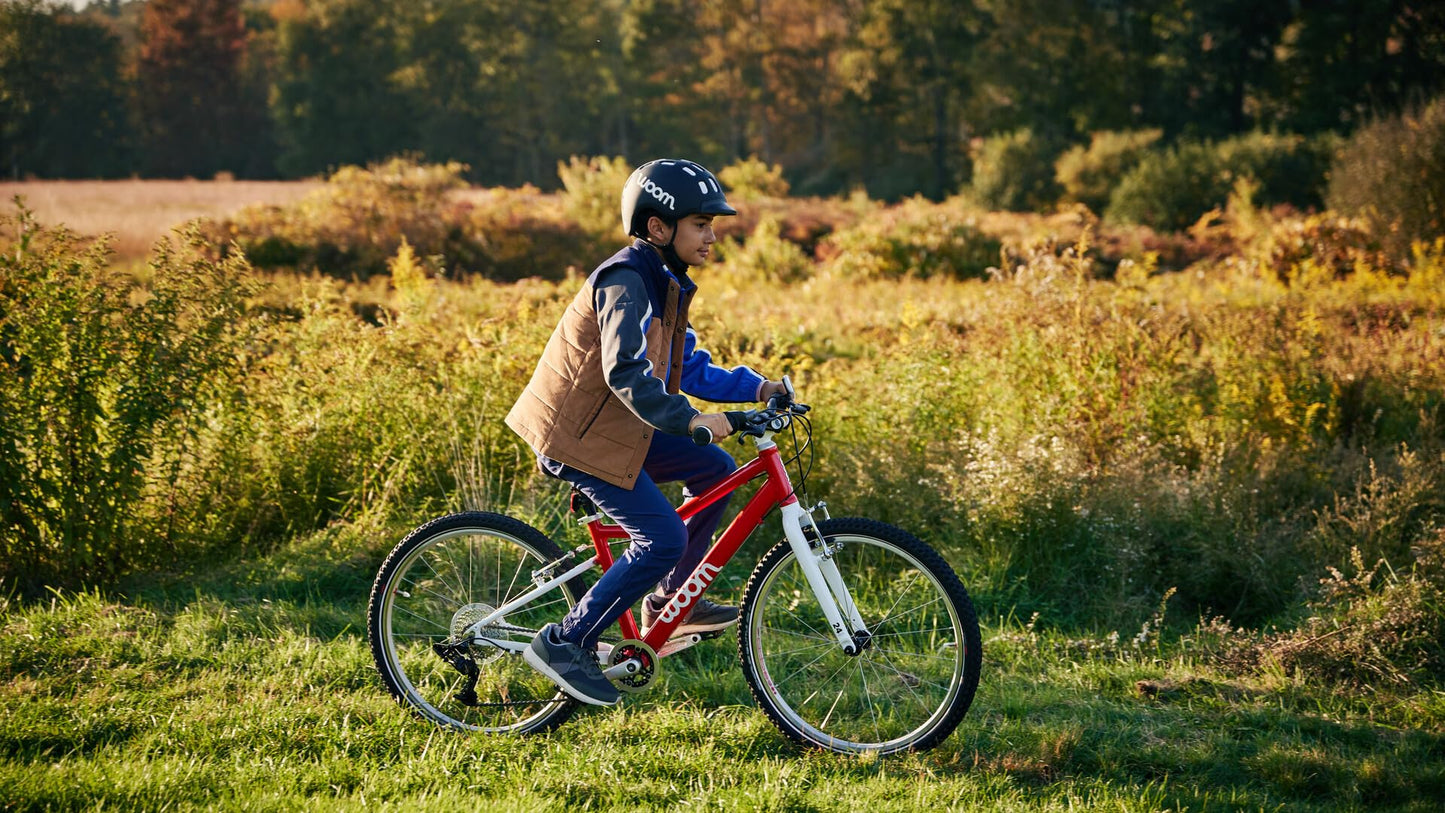 woom 5 Children’s Bicycle for Kids 7-11 Years Old, 24-Inch Wheels, Lightweight Bike with Handbrake & 8-Speed Shifter for Boys & Girls - Red