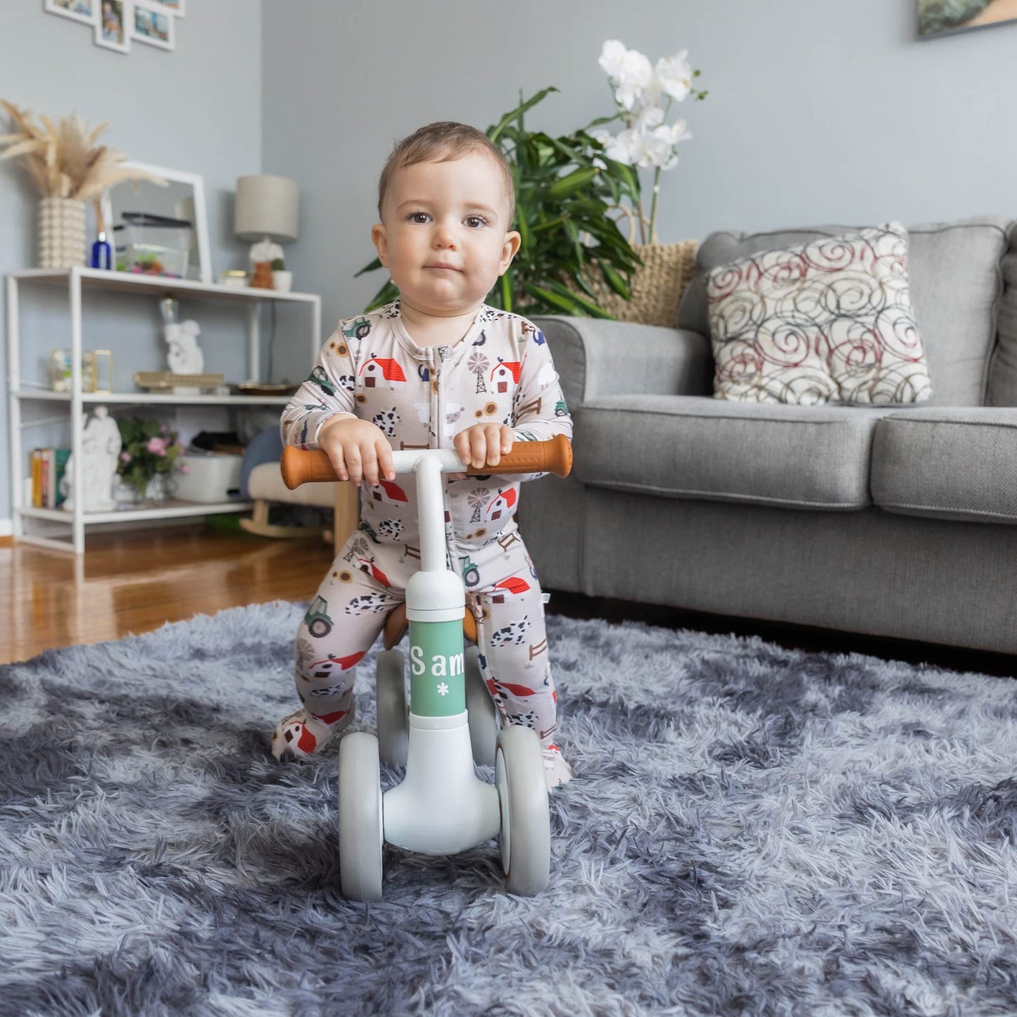 Liberry Baby Balance Bike for 1 2 3 Year Old Boys Girls, 4 Wheels Toddler Balance Bike with Adjustable Seat, Infant's First Birthday Gift (Green)