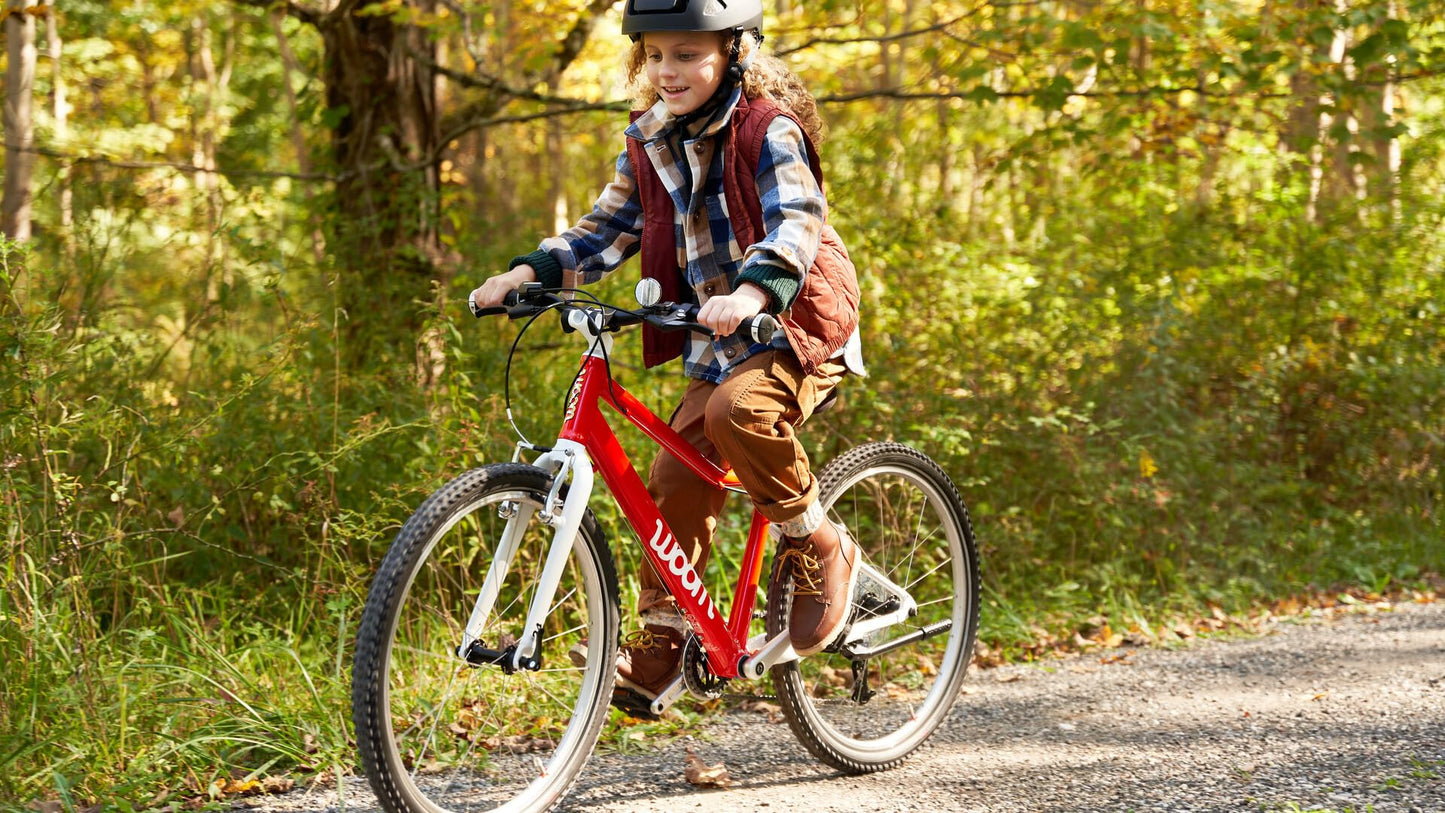woom 5 Children’s Bicycle for Kids 7-11 Years Old, 24-Inch Wheels, Lightweight Bike with Handbrake & 8-Speed Shifter for Boys & Girls - Red