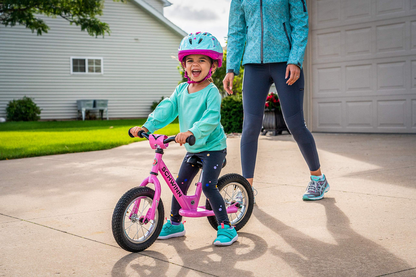 Schwinn Toddler Balance Bike, Boys and Girls, Fits Kids 28-38-Inches Tall, with 12-Inch Wheels, Beginner Rider Training, Pink