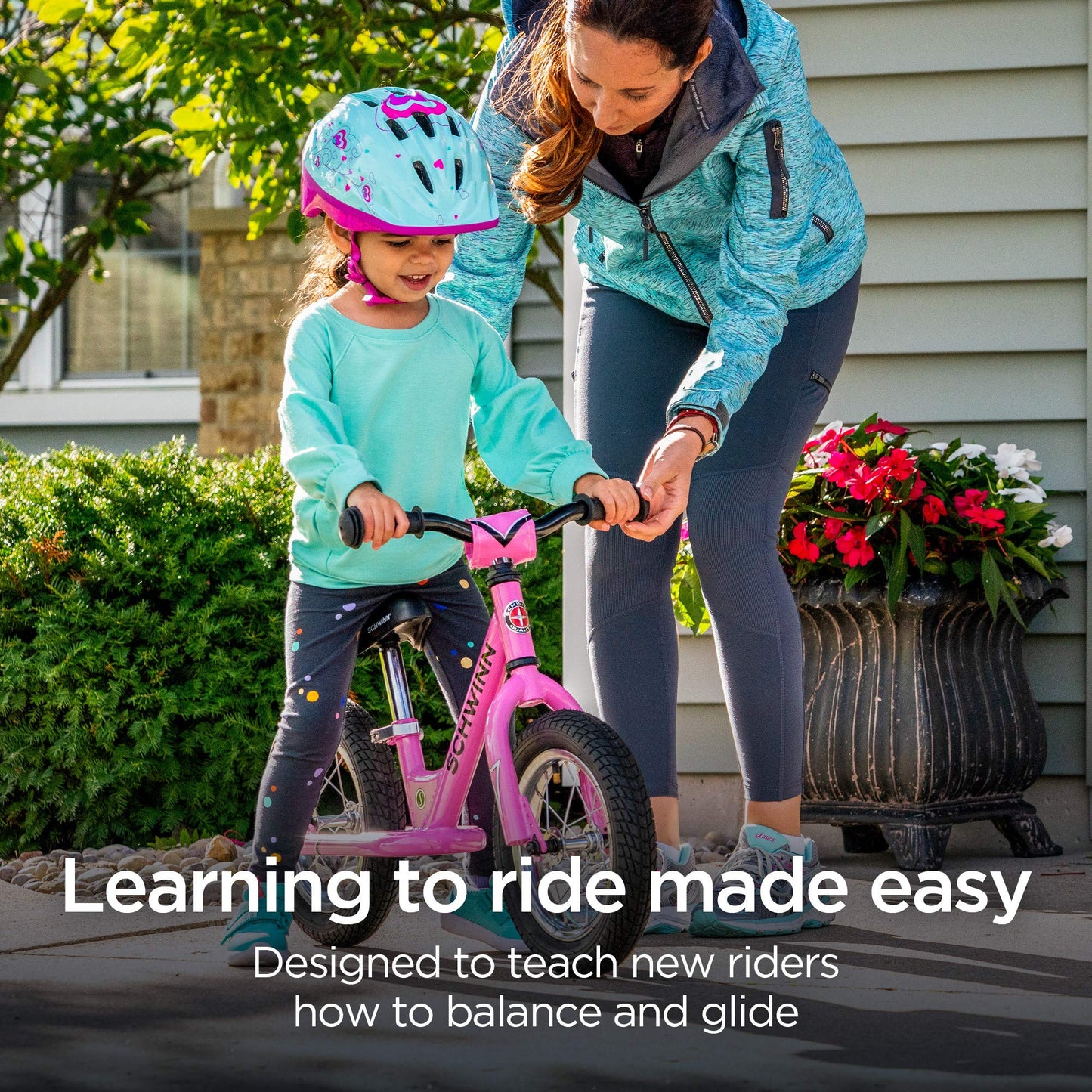 Schwinn Toddler Balance Bike, Boys and Girls, Fits Kids 28-38-Inches Tall, with 12-Inch Wheels, Beginner Rider Training, Pink